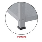 Estante De Estrutura Metálica Com 5 Prateleiras 175cm(a)92acm(l)40cm(p) Com Reforço Cinza