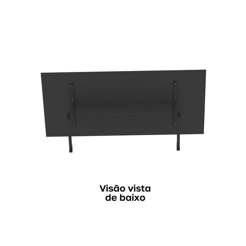Mesa De Reunião 200cm Para Escritório Com Pés Tubulares Em Aço Linha P15