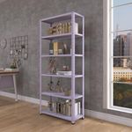 Estante De Estrutura Metálica Com 6 Prateleiras 175cm(a)92acm(l)30cm(p) Sem Reforço Lilas