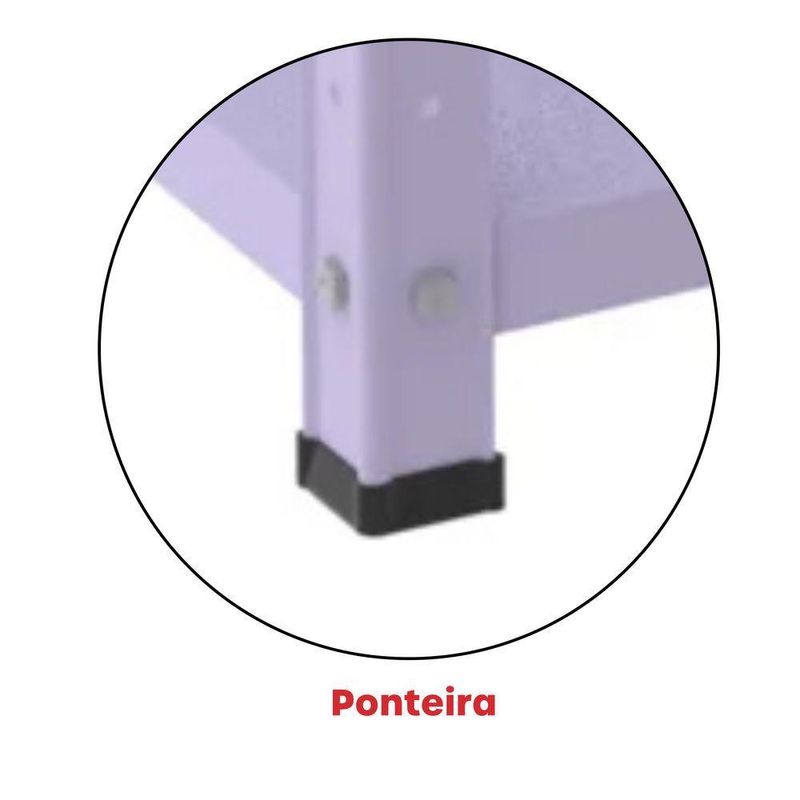 Estante De Estrutura Metálica Com 6 Prateleiras 175cm(a)92acm(l)30cm(p) Sem Reforço Lilas