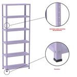 Estante De Estrutura Metálica Com 6 Prateleiras 175cm(a)92acm(l)30cm(p) Sem Reforço Lilas