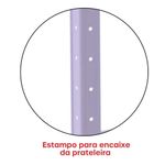 Estante De Estrutura Metálica Com 6 Prateleiras 175cm(a)92acm(l)30cm(p) Sem Reforço Lilas