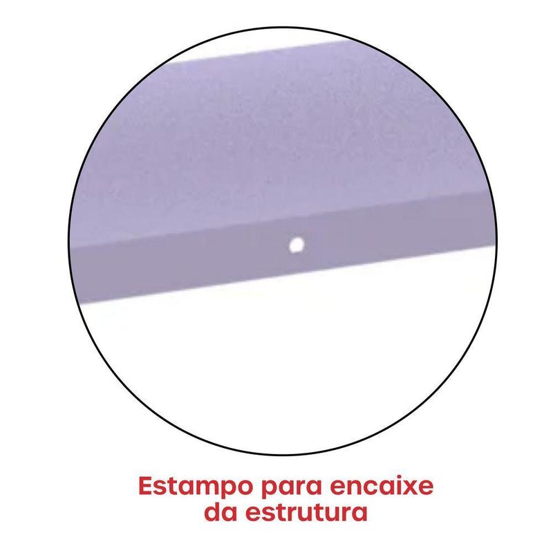Estante De Estrutura Metálica Com 6 Prateleiras 175cm(a)92acm(l)30cm(p) Sem Reforço Lilas