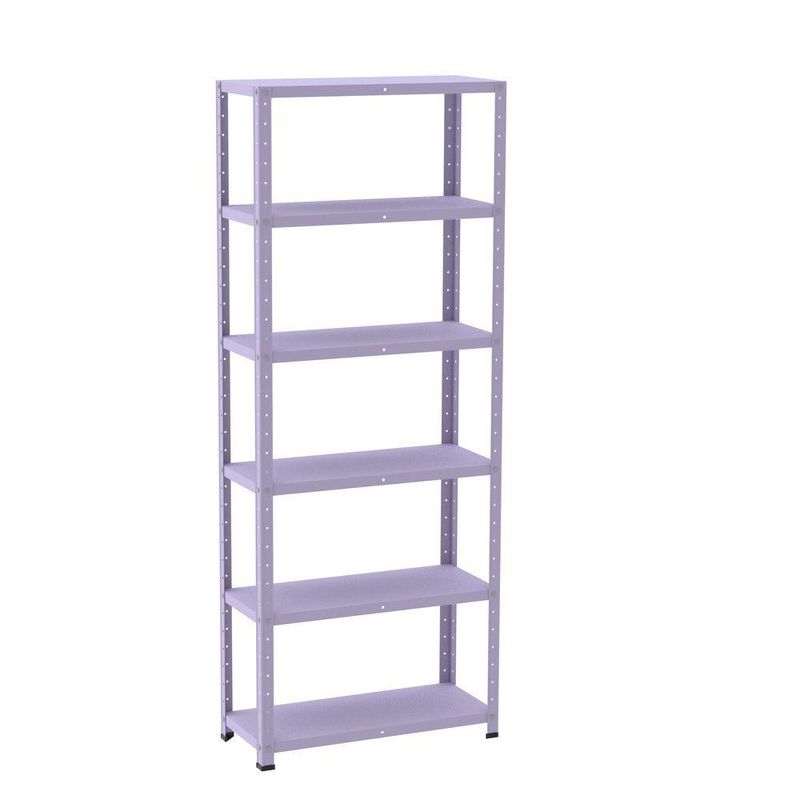 Estante De Estrutura Metálica Com 6 Prateleiras 175cm(a)92acm(l)30cm(p) Sem Reforço Lilas