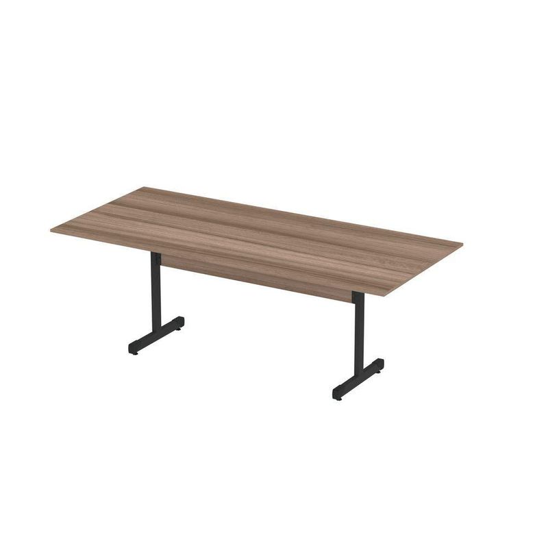 Mesa De Reunião 200cm Para Escritório Com Pés Tubulares Em Aço Linha P15
