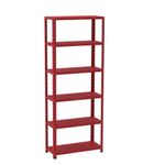 Estante De Estrutura Metálica Com 6 Prateleiras 175cm(a)92acm(l)40cm(p) Com Reforço Vermelho