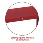 Estante De Estrutura Metálica Com 6 Prateleiras 175cm(a)92acm(l)40cm(p) Com Reforço Vermelho
