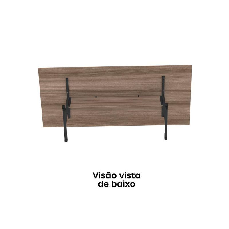 Mesa De Reunião 200cm Para Escritório Com Pés Tubulares Em Aço Linha P15