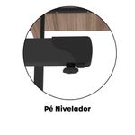 Mesa De Reunião 200cm Para Escritório Com Pés Tubulares Em Aço Linha P15