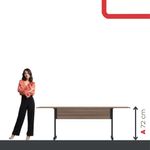 Mesa De Reunião 200cm Para Escritório Com Pés Tubulares Em Aço Linha P15