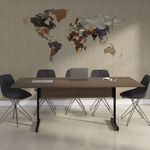 Mesa De Reunião 200cm Para Escritório Com Pés Tubulares Em Aço Linha P15