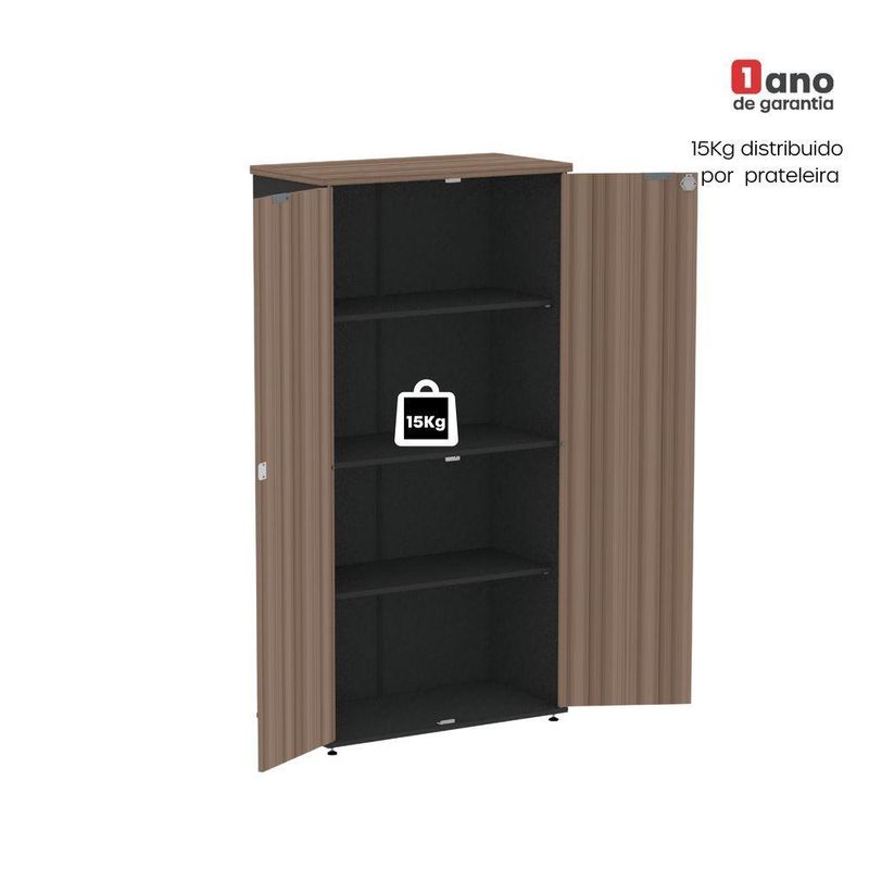 Armário Alto Para Escritório 2 Portas Com Chave 160cm Linha P15