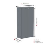 Armário Alto Para Escritório 2 Portas Com Chave 160cm Linha P15