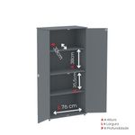 Armário Alto Para Escritório 2 Portas Com Chave 160cm Linha P15