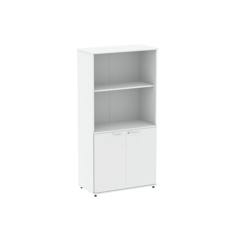 Armário Misto Para Escritório 2 Portas Com Chave 160cm Linha P15