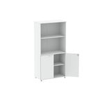 Armário Misto Para Escritório 2 Portas Com Chave 160cm Linha P15