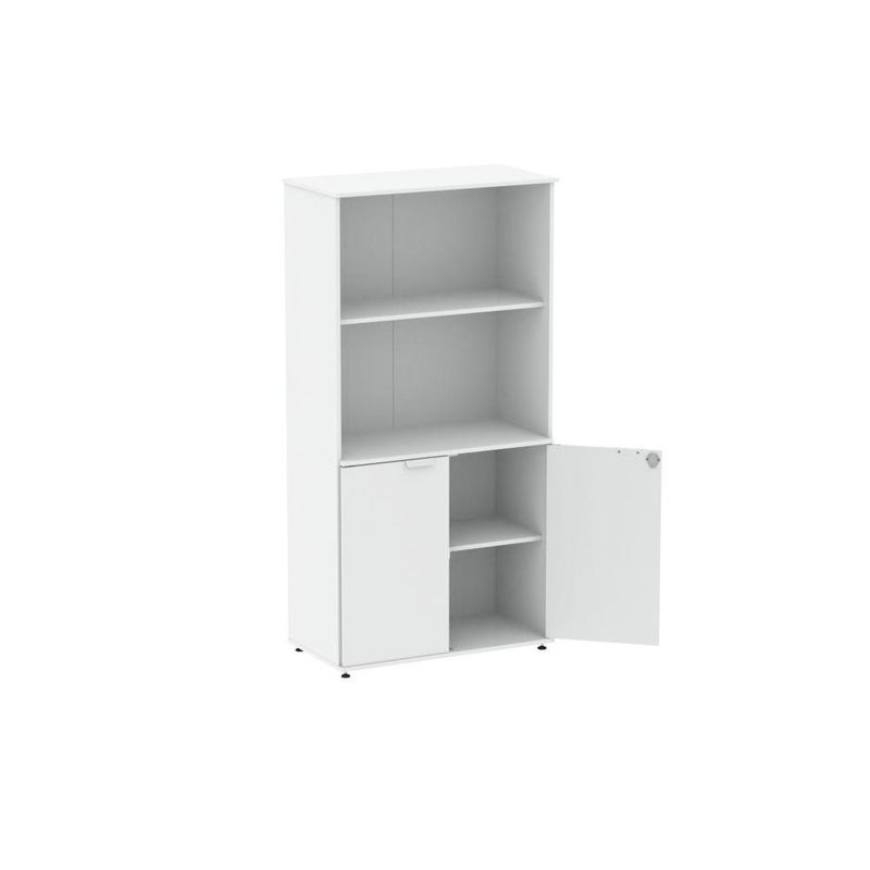 Armário Misto Para Escritório 2 Portas Com Chave 160cm Linha P15