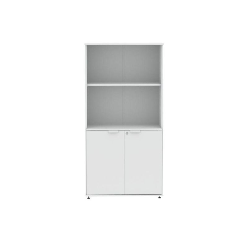 Armário Misto Para Escritório 2 Portas Com Chave 160cm Linha P15