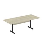 Mesa De Reunião 200cm Para Escritório Com Pés Tubulares Em Aço Linha P15
