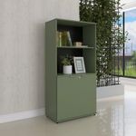 Armário Misto Para Escritório 2 Portas Com Chave 160cm Linha P15