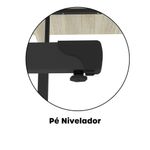 Mesa De Reunião 200cm Para Escritório Com Pés Tubulares Em Aço Linha P15