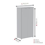 Armário Alto Para Escritório 2 Portas Com Chave 160cm Linha P15