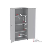 Armário Alto Para Escritório 2 Portas Com Chave 160cm Linha P15