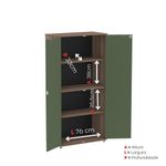 Armário Alto Para Escritório 2 Portas Com Chave 160cm Linha P15