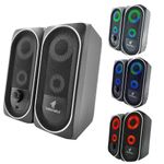 Caixa De Som Potente Para Computador Pc Subwoofer Led Rgb