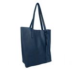 Kit Bolsa Boho Sacola E Necesseire Topgrife Couro Cor Azul Marinho Tamanho único