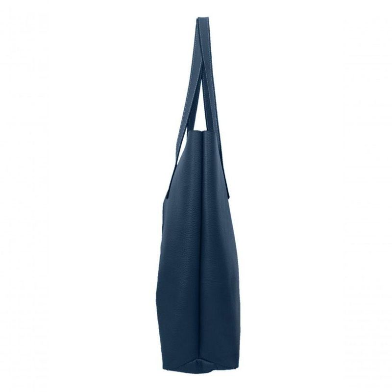 Kit Bolsa Boho Sacola E Necesseire Topgrife Couro Cor Azul Marinho Tamanho único