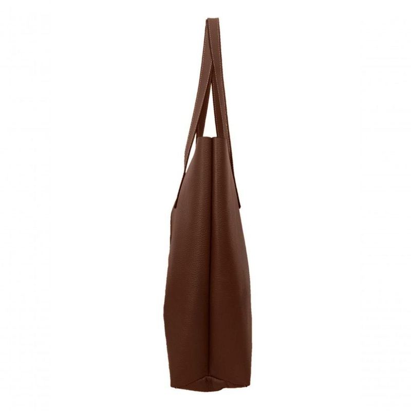 Kit Bolsa Boho Sacola E Necesseire Topgrife Couro Cor Marrom Tamanho único