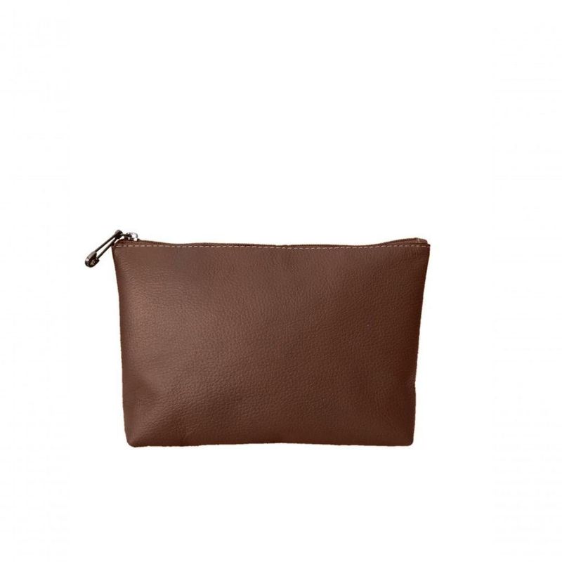 Kit Bolsa Boho Sacola E Necesseire Topgrife Couro Cor Marrom Tamanho único