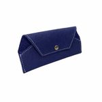Kit Bolsa E Porta Oculos Direto De Fábrica Topgrife Atacado Couro Cor Azul Marinho Tamanho único