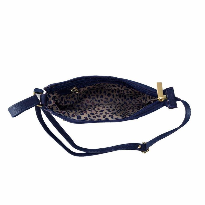 Kit Bolsa E Porta Oculos Direto De Fábrica Topgrife Atacado Couro Cor Azul Marinho Tamanho único