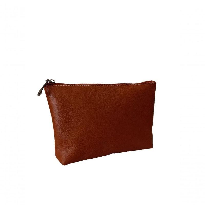 Kit Bolsa Boho Sacola E Necesseire Topgrife Couro Cor Caramelo Tamanho único