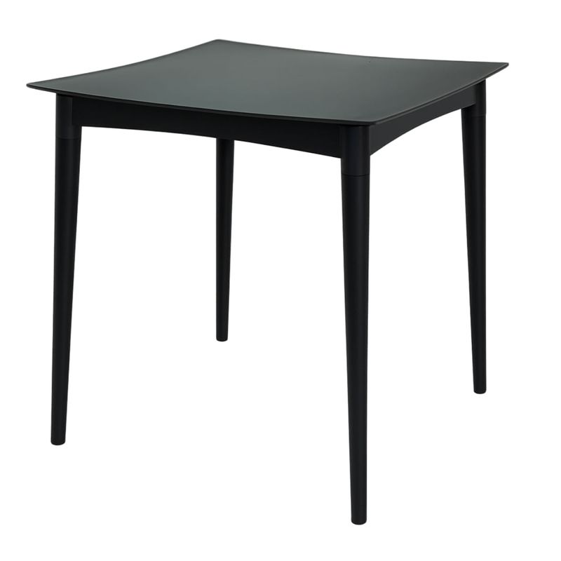 Mesa Tramontina Diana Preta 70cm em Polipropileno com Pés de Madeira