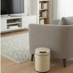 Lixeira Automatica Cesto Lixo Sensor Grande 8 Litros Inteligente Luxo Champagne Ouro Recarregavel