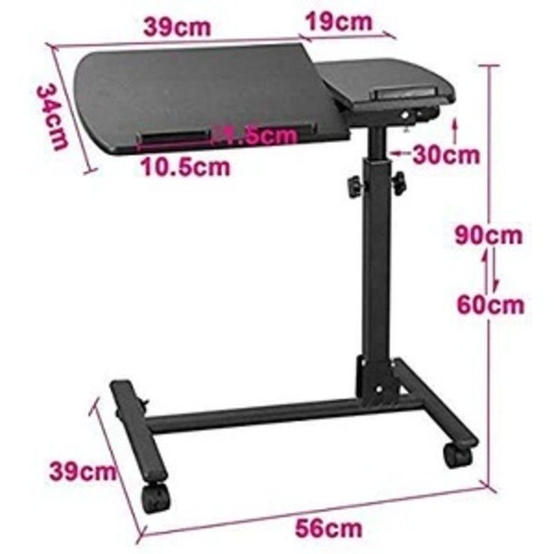 Mesa Notebook Multiuso Suporte De Luxo Com Ajuste De Altura E Inclinação Ergonomica Cama Sofa Preto
