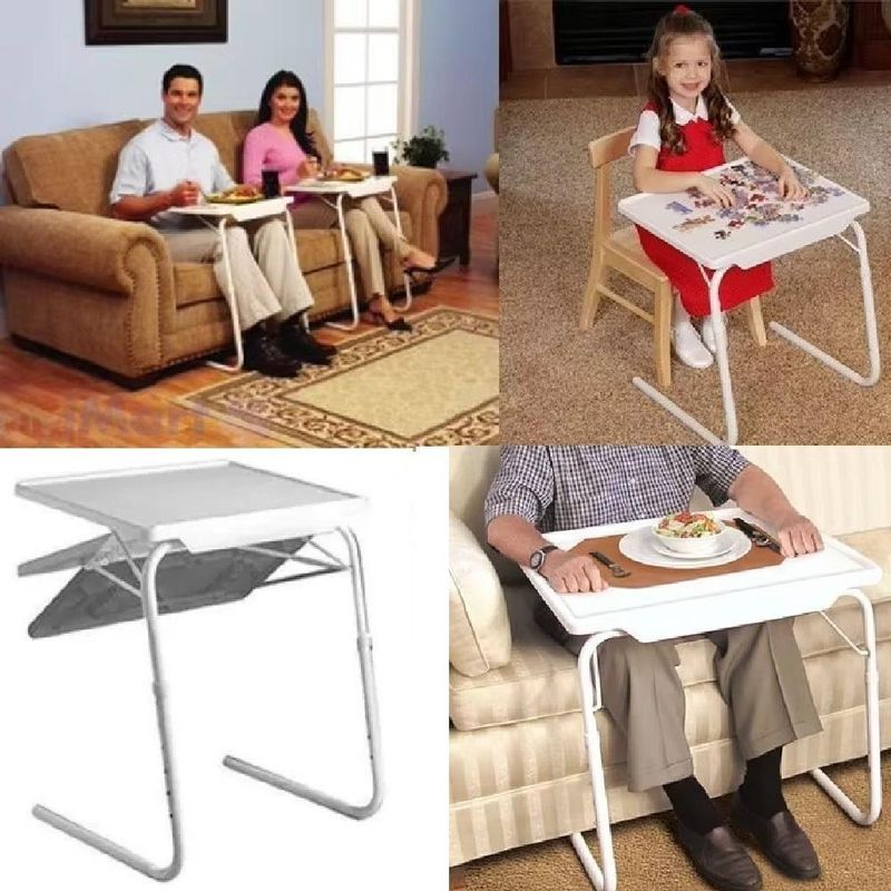 Mesa Dobravel Multiuso Notebook 18 Em 1 Portatil Branca