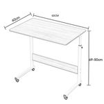 Mesa Para Computador Notebook Com Rodinhas Altura Ajustavel Multifuncional Jantar Cama Sala Marrom