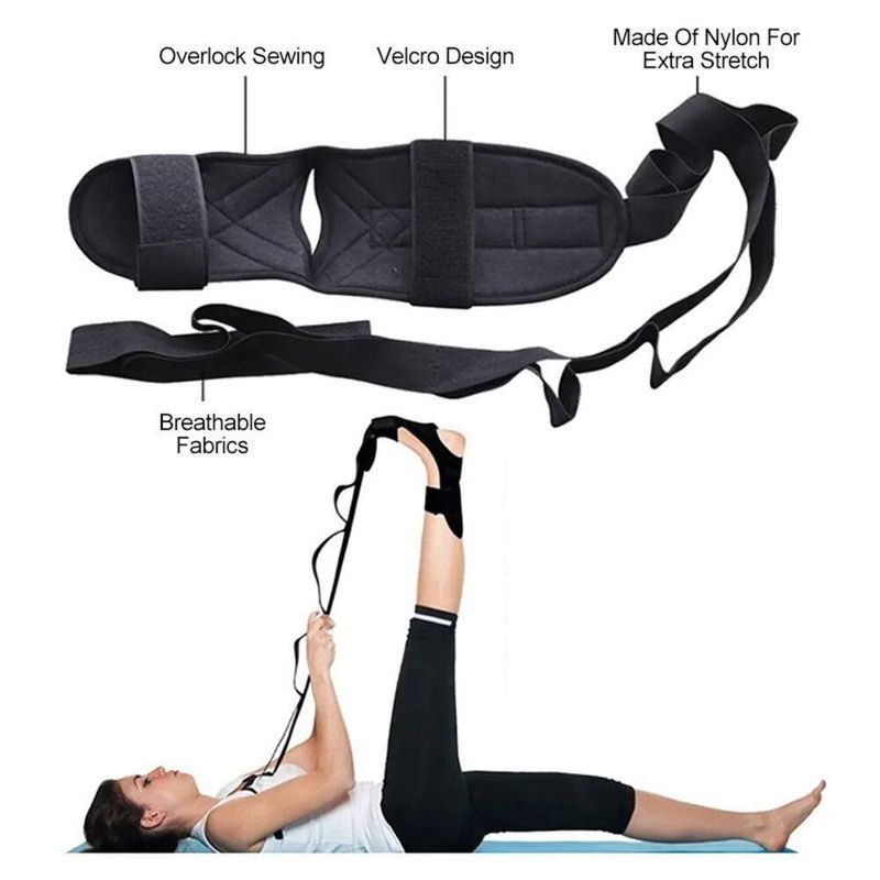 Faixa Elastica Alongamento Alca Fita Fisioterapia Pé Tornozelo Cirurgia Cinta Yoga Fitness