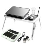 Mesa Dobravel Suporte Sensor Touch De Mouse Ventilador Base Refrigerada Altura Ajustavel