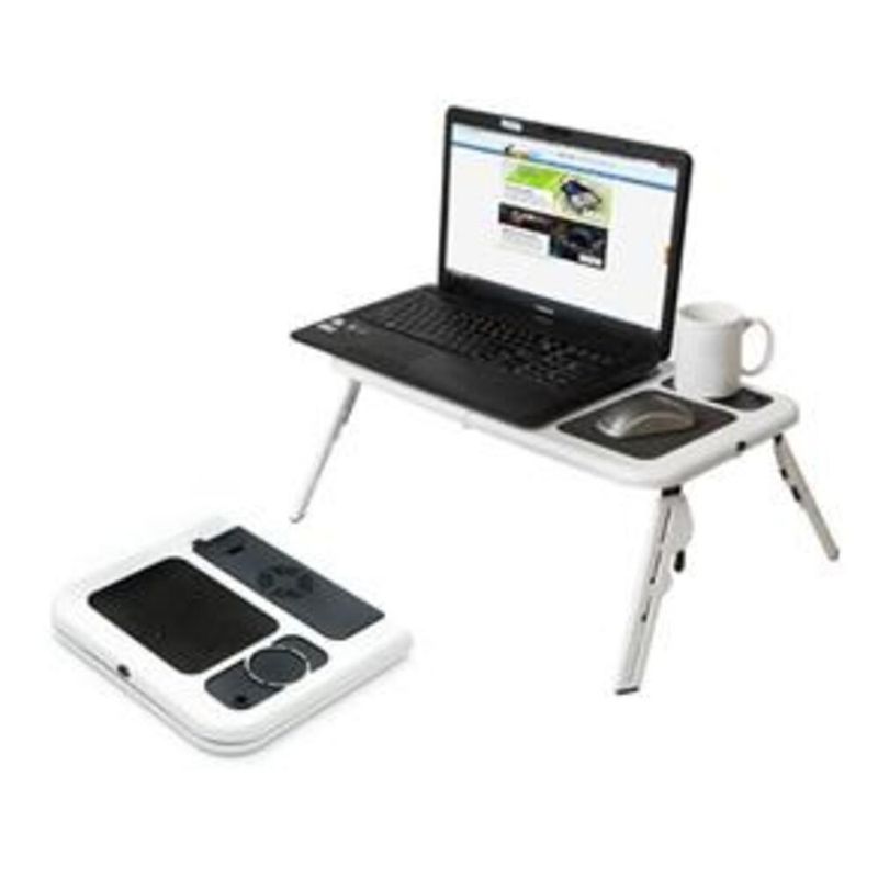 Mesa Dobravel Suporte Sensor Touch De Mouse Ventilador Base Refrigerada Altura Ajustavel