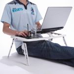 Mesa Dobravel Suporte Sensor Touch De Mouse Ventilador Base Refrigerada Altura Ajustavel