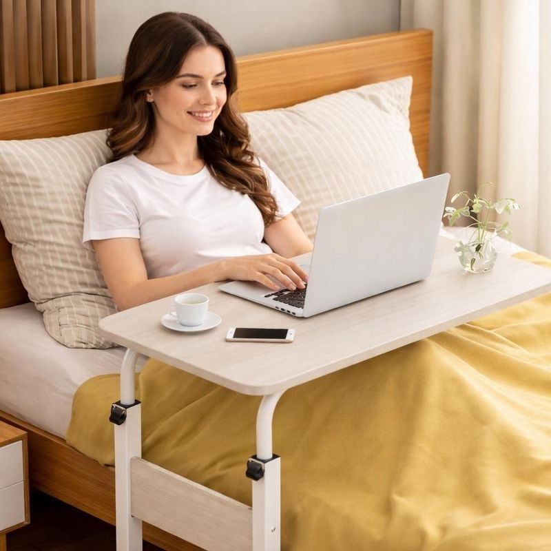Mesa Multiuso Notebook Ajustavel Cafe Sofa Cama Com Rodas Computador Home Office Computador