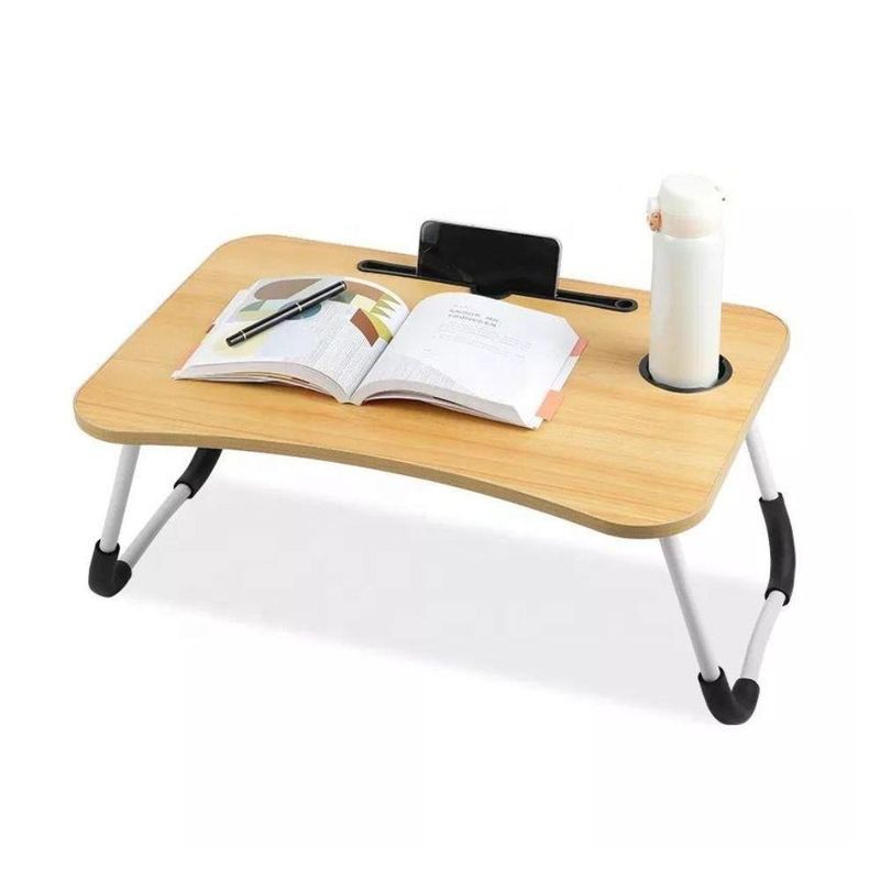 Mesa Notebook Multiuso Dobravel Home Office Bandeja Sofa Cama Suporte Porta Copo