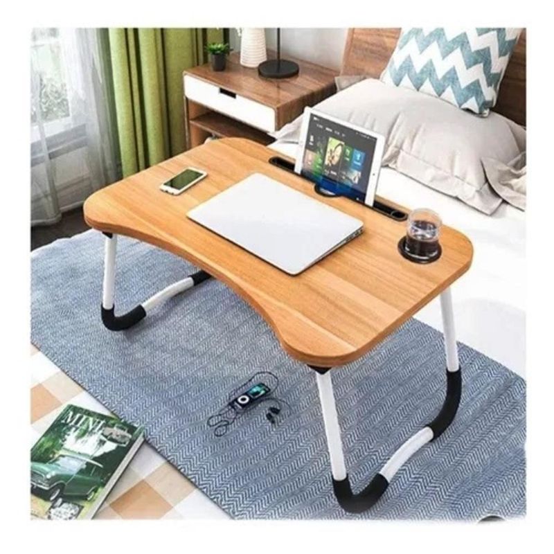 Mesa Notebook Multiuso Dobravel Home Office Bandeja Sofa Cama Suporte Porta Copo