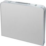 Mesa Maleta Dobravel Em Aluminio Com 4 Cadeiras Portatil 120x60cm Altura Ajustavel