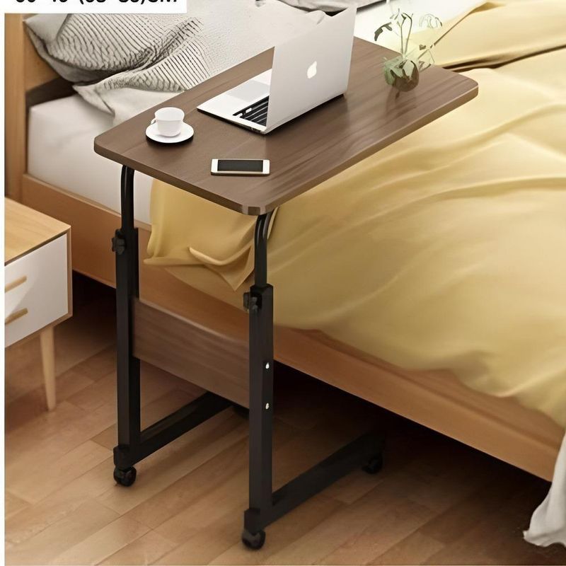 Mesa Multiuso Notebook Ajustavel Cafe Sofa Cama Com Rodas Computador Home Office Computador Marrom